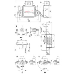 Kaasun asentoanturi, TPS, Bosch 0280 122 001
