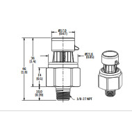 Paineanturi, 150 psi (n.10 bar), 1/8NPT, Honeywell, polttoaineelle tai öljylle